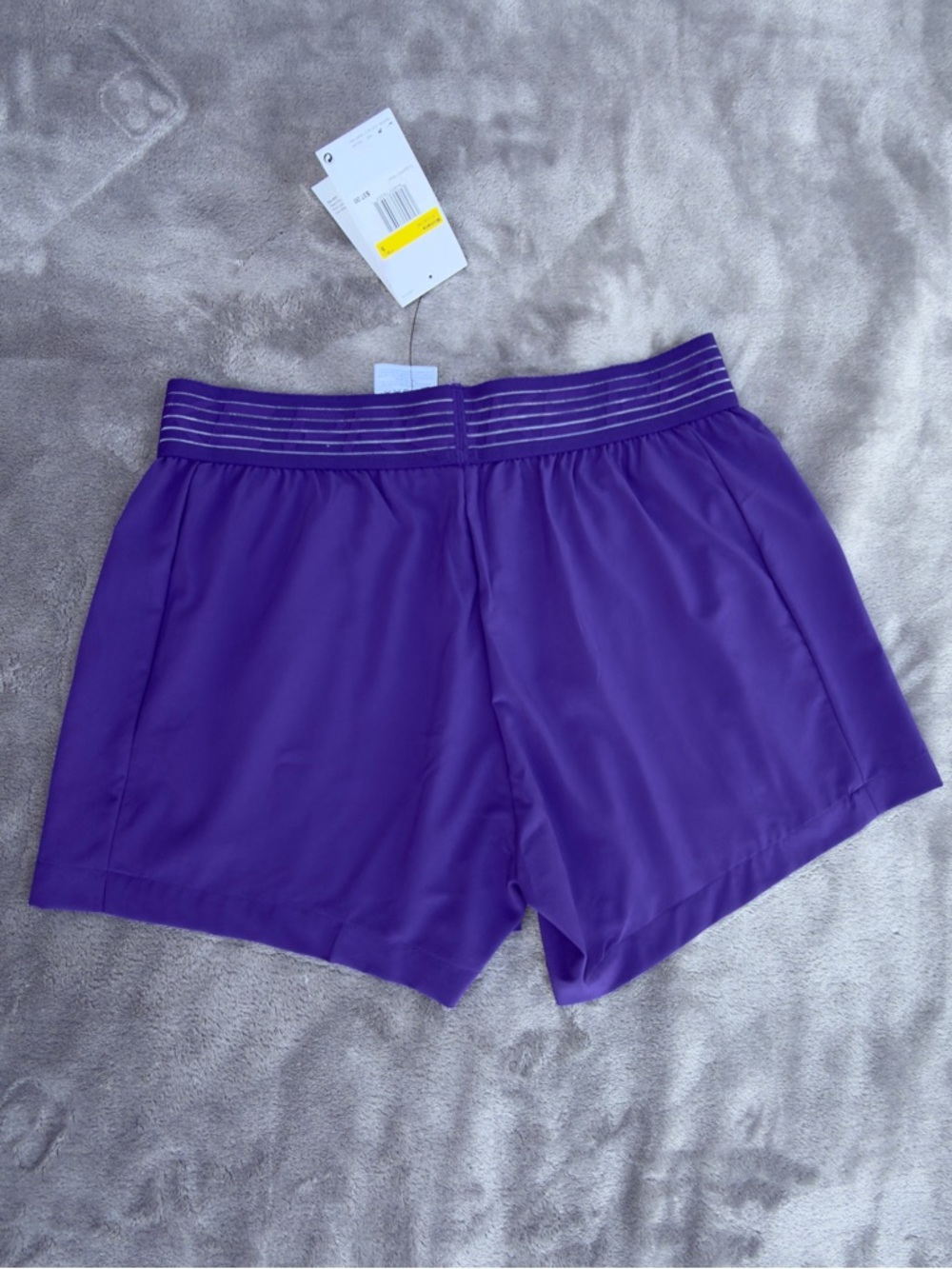 Nike Purple Women's Athletic Shorts DRI-FIT with White Swoosh - Picture 3 of 11
